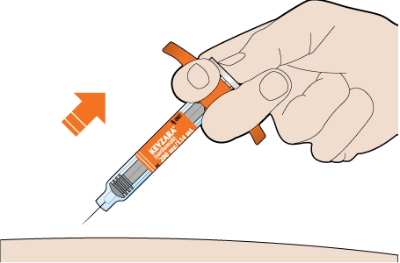 empty syringe before removal